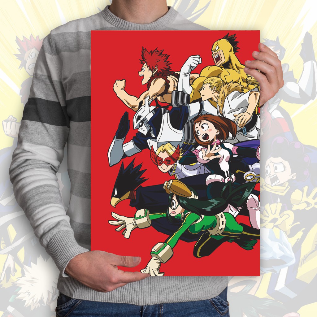Poster Boku no Hero Academia Anime My Hero Academia A3+ Deku Midoriya Izuku Bakugo Todoroki-12 BNHA S2