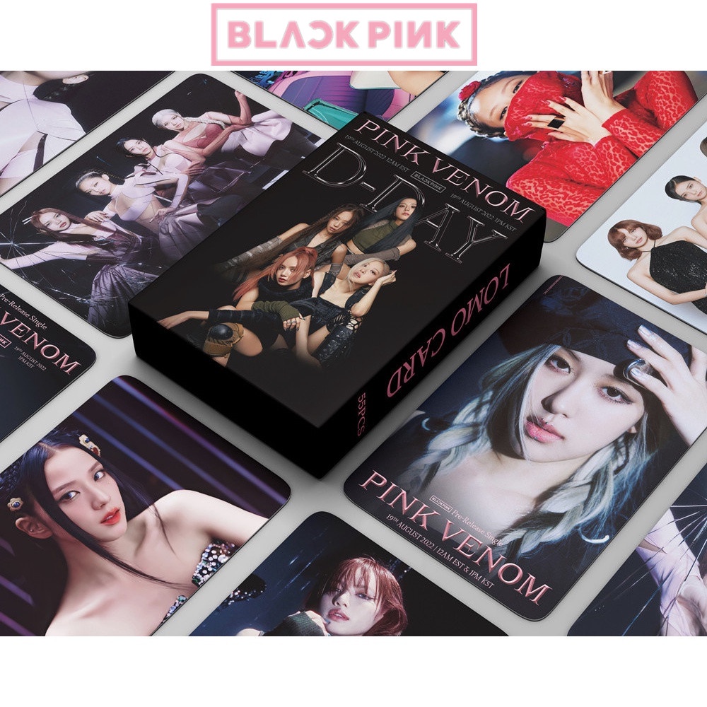 Dpp-55pcs/set LISA JISOO JENNIE ROSE Chaeyoung Blackpink Photocard Venom Kartu Foto Blackpink