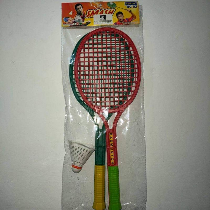 MAINAN ANAK RAKET BADMINTON SET / MAINAN ANAK OLAH RAGA BULU TANGKIS PLASTIK PROMO TERMURAH COD