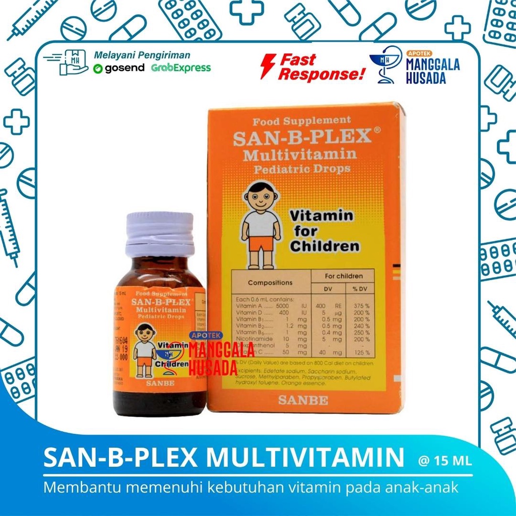 Jual SAN B PLEX DROP MULTIVITAMIN ANAK 15 ML Shopee Indonesia