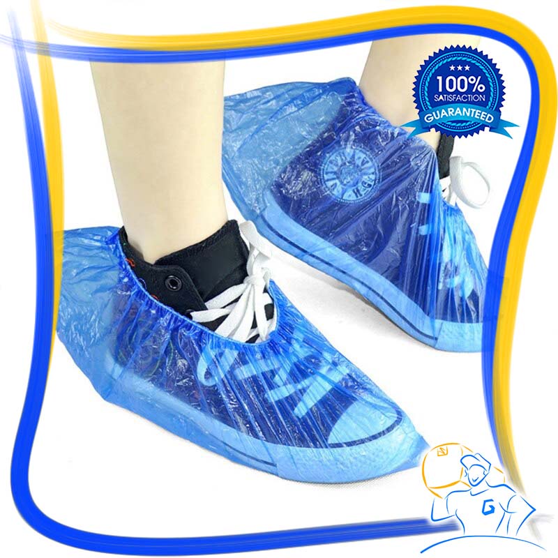 Cover Sepatu Sarung Sepatu Medis Pelindung Hujan Shoe Cover Sekali Pakai Plastik Pembungkus Sepatu Cover Shoes Medis Disposable Anti Air Hujan