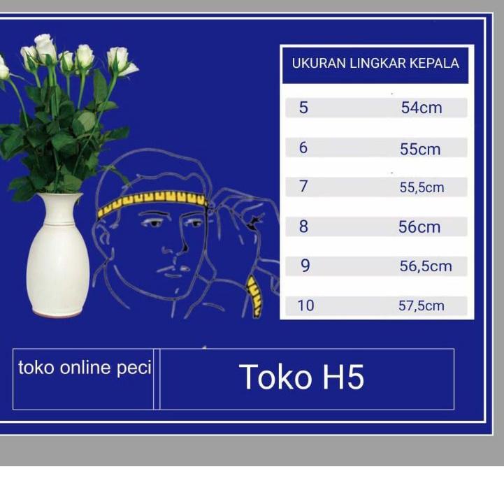 『Terlaris』 peci putih polos songkok piber kopiah haji pria dewasa tinggi 10 cm 