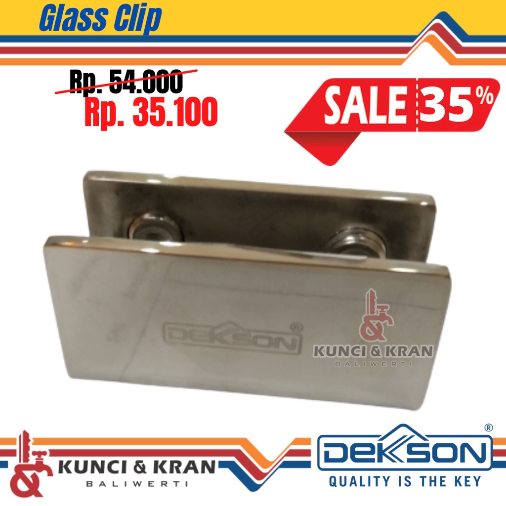 Jual Glass Clip Dekson Dekkson Gc U Pss Penjepit Kaca Mati Tanpa