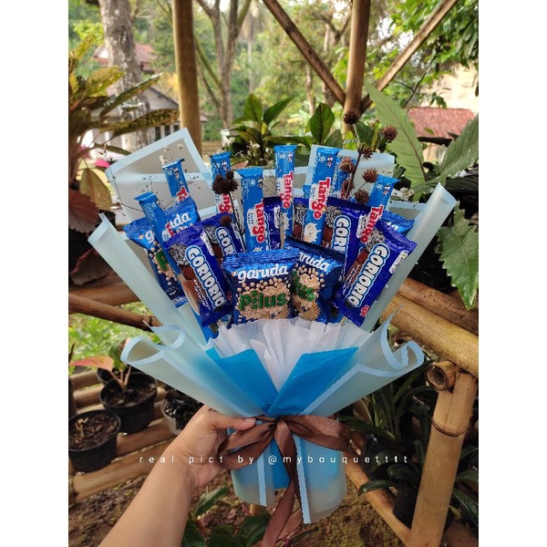 (@bouquetsaga)  BUKET SNACK TERMURAH / HADIAH WISUDA / BUKET WISUDA (B44)