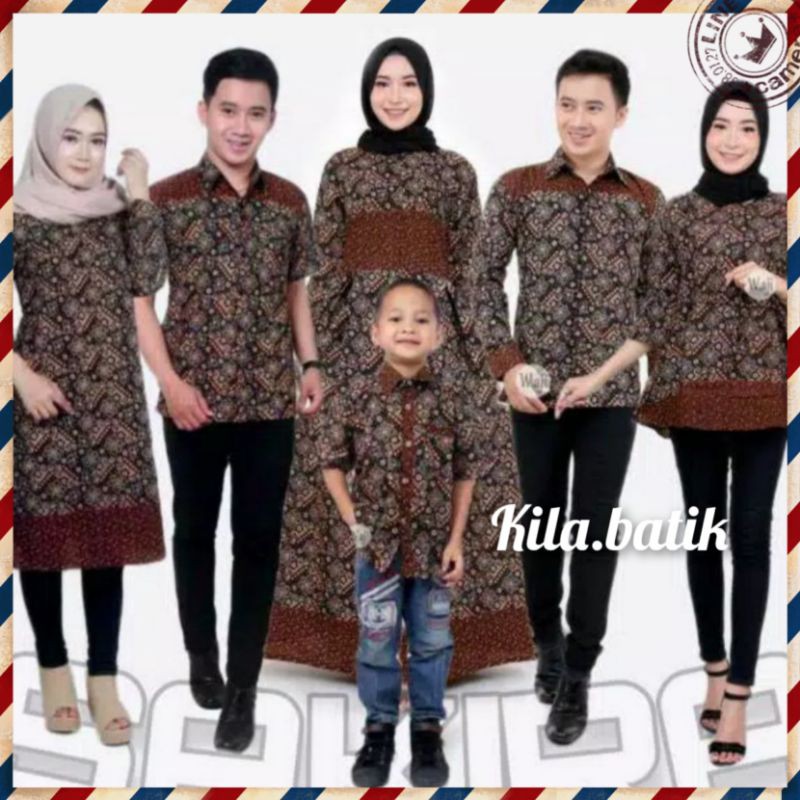 Batik Couple keluarga sania ruffle ori ndoro jowi dnt motif Mataram.S.M.L.XL.XXL.