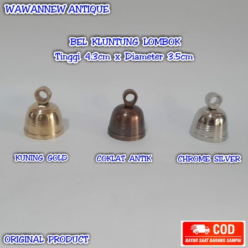 Bel Lonceng Klintingan Kerincing Bulat Kuningan Antik Murah Motif Bulat 3.5cm