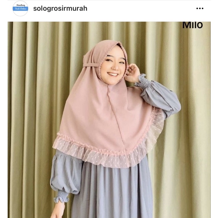 bergo maryam doty lipit/hijab instan wanita/hijab instan lipit