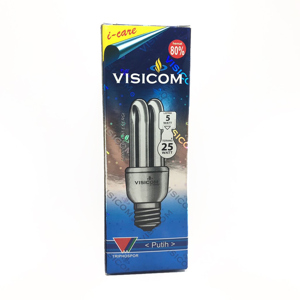 Lampu PLC VISICOM murah  5W watt setara 25 WATT PUTIH grosir lamp light i-care