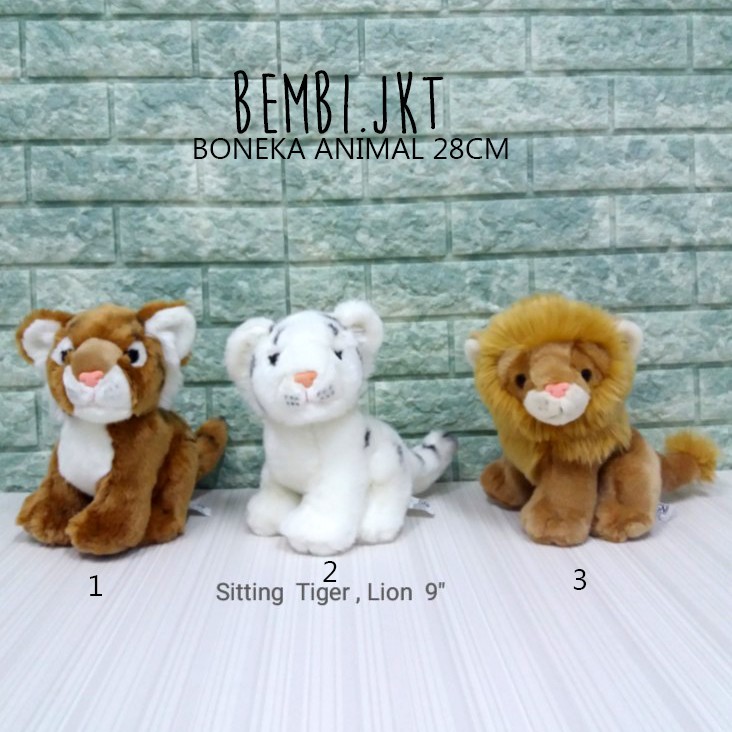 boneka animal tiger singa taman safari macan leon souvenir