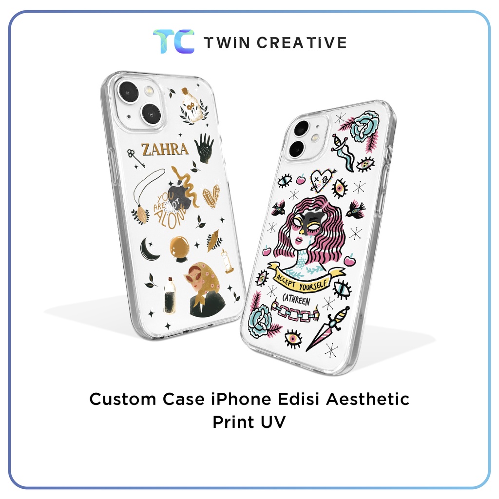 Custom Case iPhone Hard Aesthetic - Case Apple iPhone Aesthetic