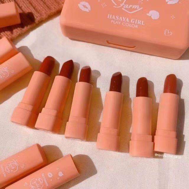 [Per Batang] Lipstick Putar Hasaya Girl Peach / Pench Farm