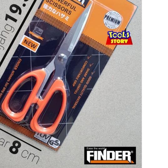 

❉ Gunting Serbaguna FINDER 7,5 INCH / 19,5 CM WARNA ORANGE ✧
