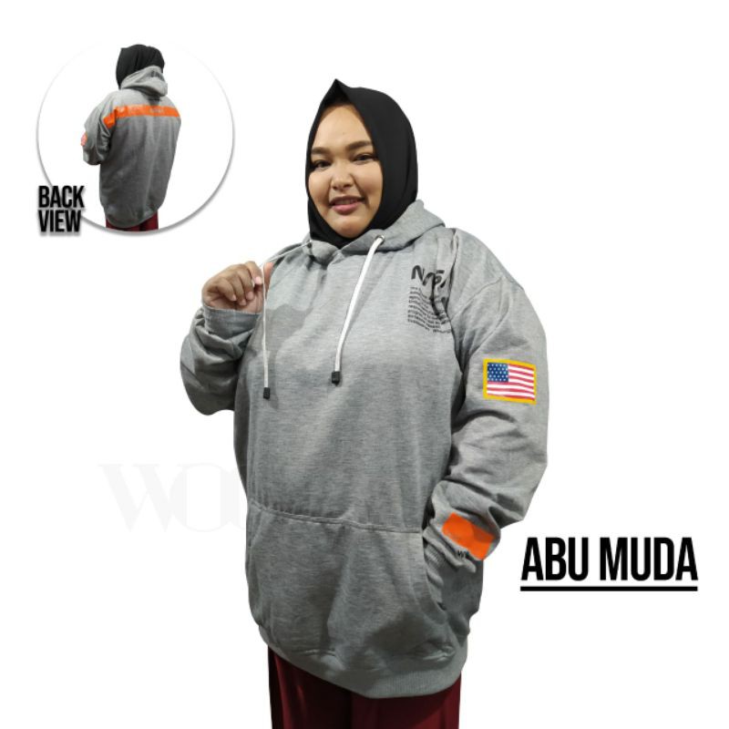 Hoodie Jumbo 5xl Nassa Hitam Polos