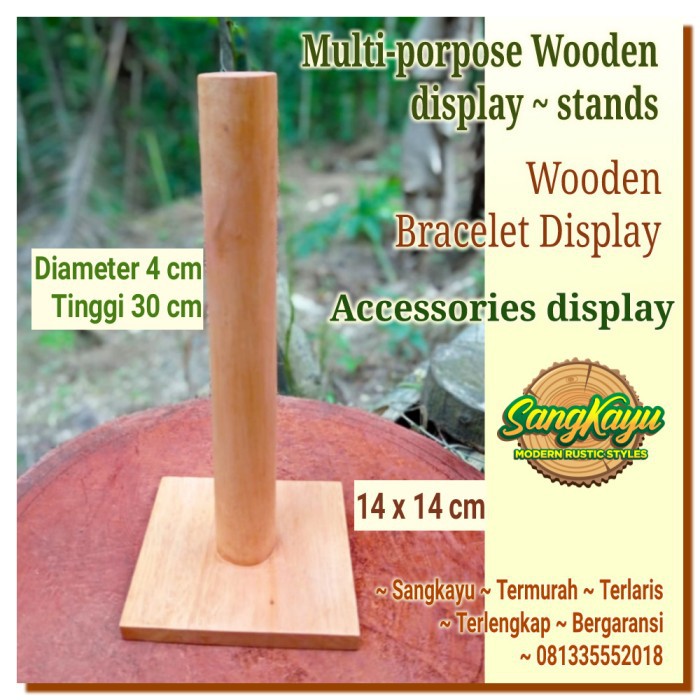 Display gelang kayu pajangan perhiasan aksesoris accessories display