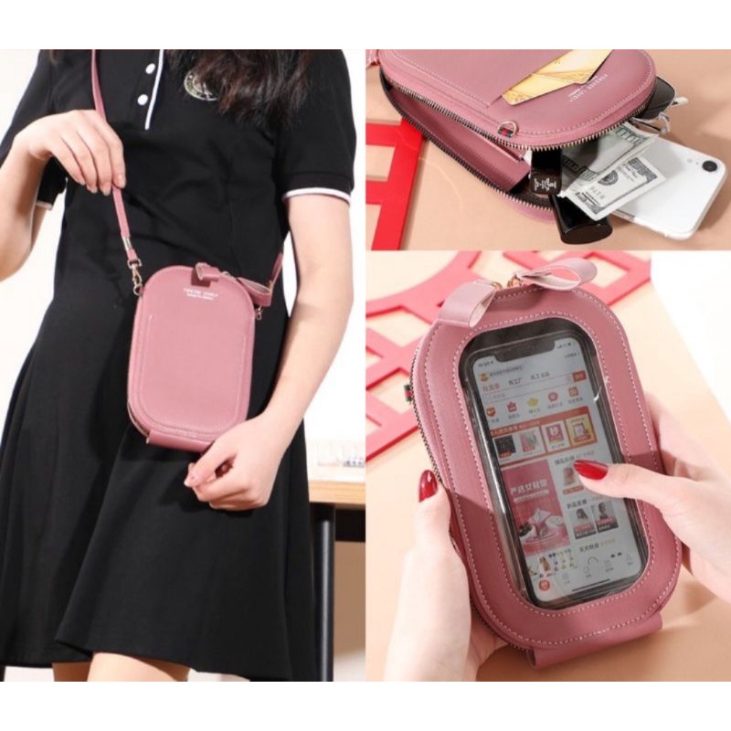 Tas Slempang Wanita Hp Mika Touchsreen Forever Young - Slingbag Wanita Bahan Minisso Premium