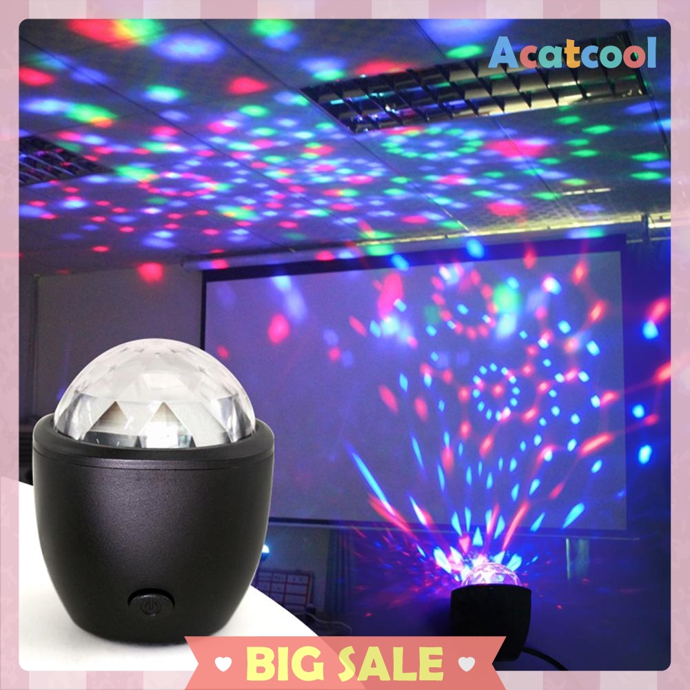 LED Magic Ball Lamp USB Disco Bar Party Music Stage Projector Effect Lights