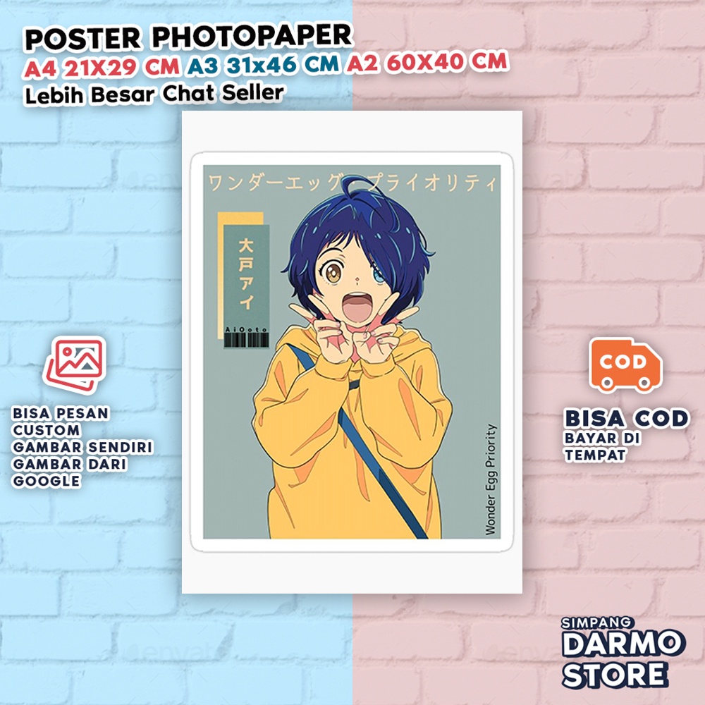 Poster Wonder Egg Priority Anime Kartun Terbaru Wibu Ai Ohto Neiru Aonuma Rika Kawai Momoe Sawaki Hi