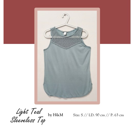 Preloved Tank Top Kamisol Blouse Teal Branded H&M
