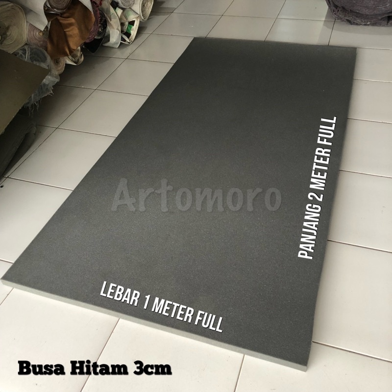 Busa Foam Hitam 3 CM Lembaran  (100cm x 200cm FULL) untuk Jok Sofa Kursi