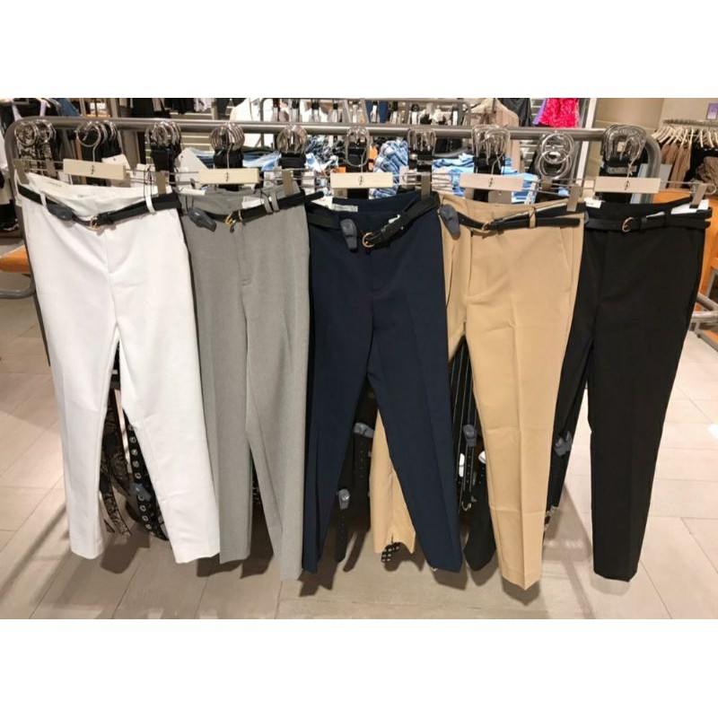 Jastip Celana Stradivarius Smart Trousers With Belt Original