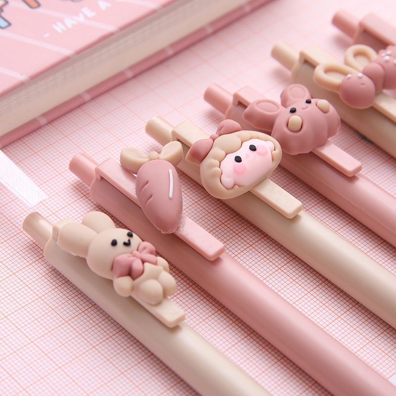 1pc Pen Gel Bentuk Kelinci Lucu Kreatif Untuk Stationery Sekolah / Kantor