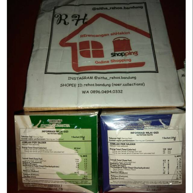 SACHET ECER SUSU BUBUK KAMBING ETAWA ORIGINAL DAN KOLOSTRUM  MERK HMS