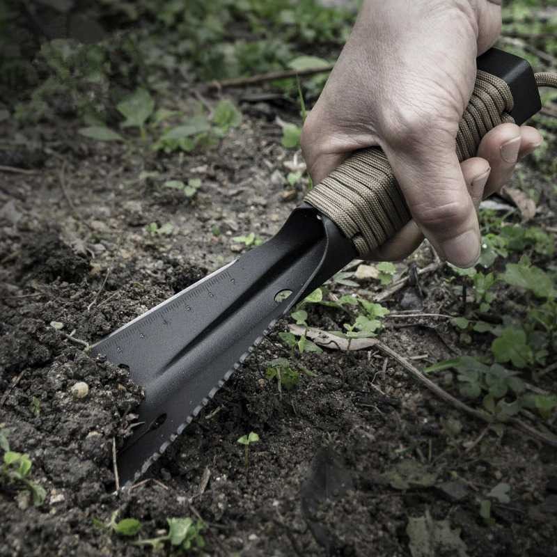 Sekop Tactikal Pendek Portabel Multifungsi Taman Outdoor Survival