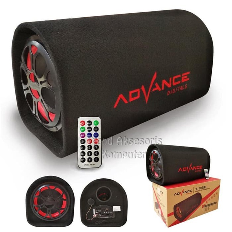 ADVANCE Speaker Karaoke Super Bass T-103BT Bluetooth 8'' For Mobil PC- Hitam | Garansi Resmi Advance 1 Tahun