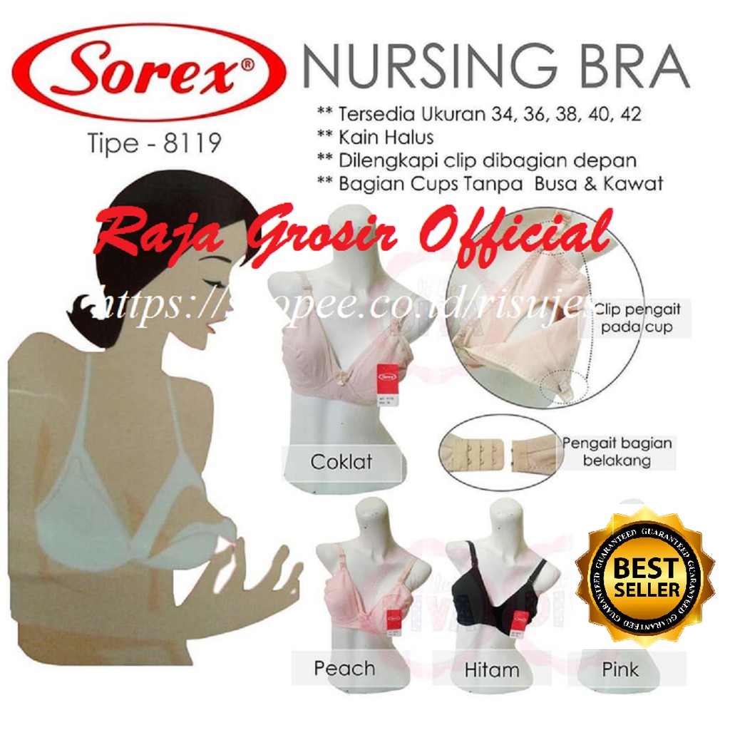 Bra Sorex Bumil Menyusui Katun Busa Tipis &amp; Tanpa Kawat / BH Ibu Menyusui Sorex 8119 &amp; Wenli 3119