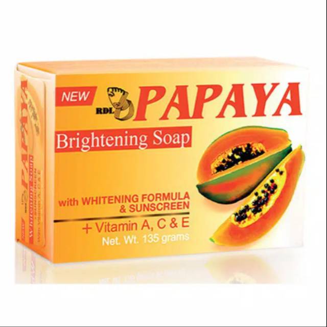 Sabun PAPAYA New RDL 135gr ORIGINAL BPOM - Pepaya Whitening Soap Ori 135 gram/Papaya Sabun CL