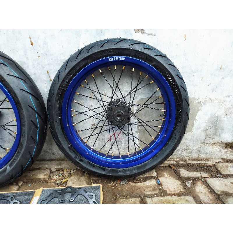 Paket Ban Supermoto WR WR155 Expedition 350-300 Pirelli Diablo Rosso