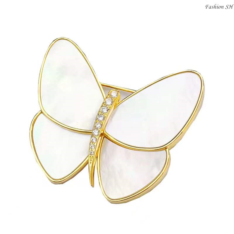 Bros Kupu-Kupu Bahan Alloy Hias Berlian Imitasi Untuk Wanita M70072