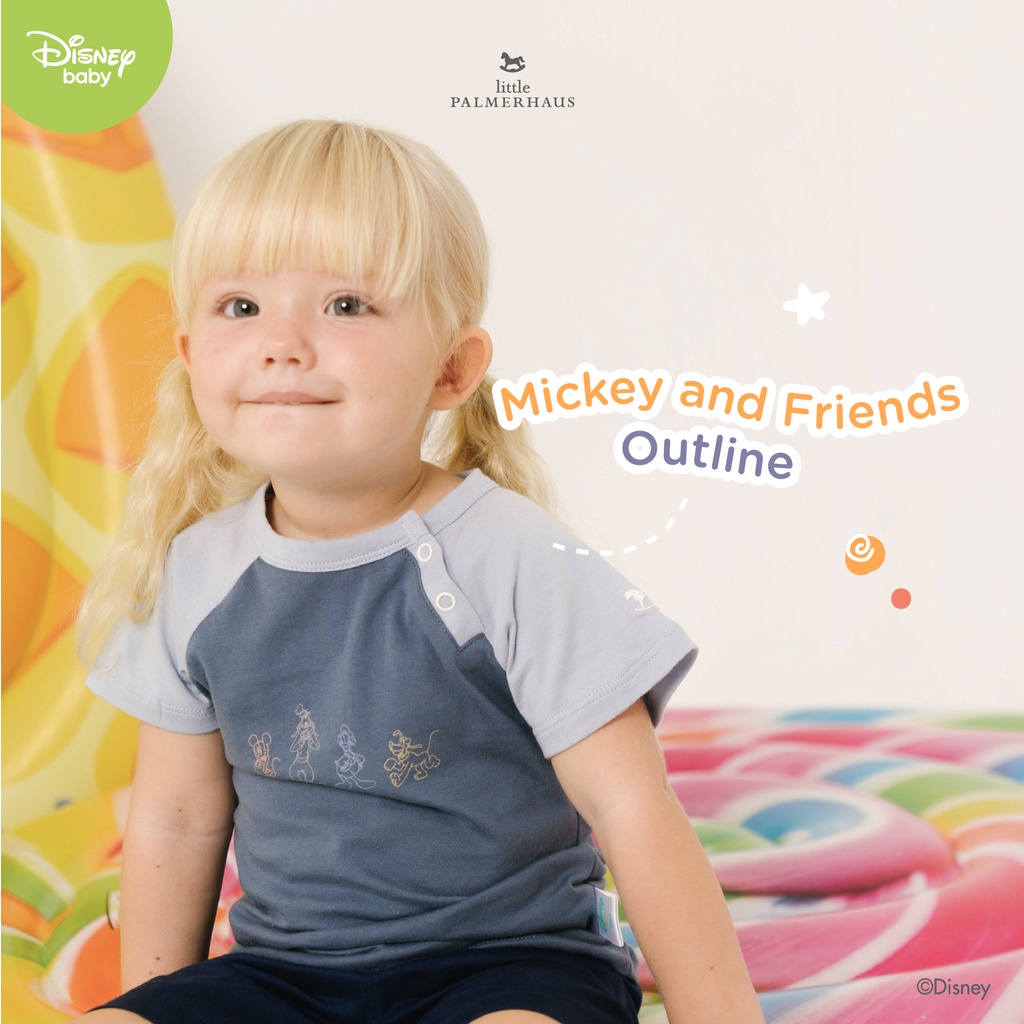 PROMO 7.7 PROMO BAJU LEBARAN LITTLE PALMERHAUS DISNEY MICKEY FESTIVE TSHIRT BAJU KAOS ANAK ATASAN ANAK 0 - 3 TAHUN