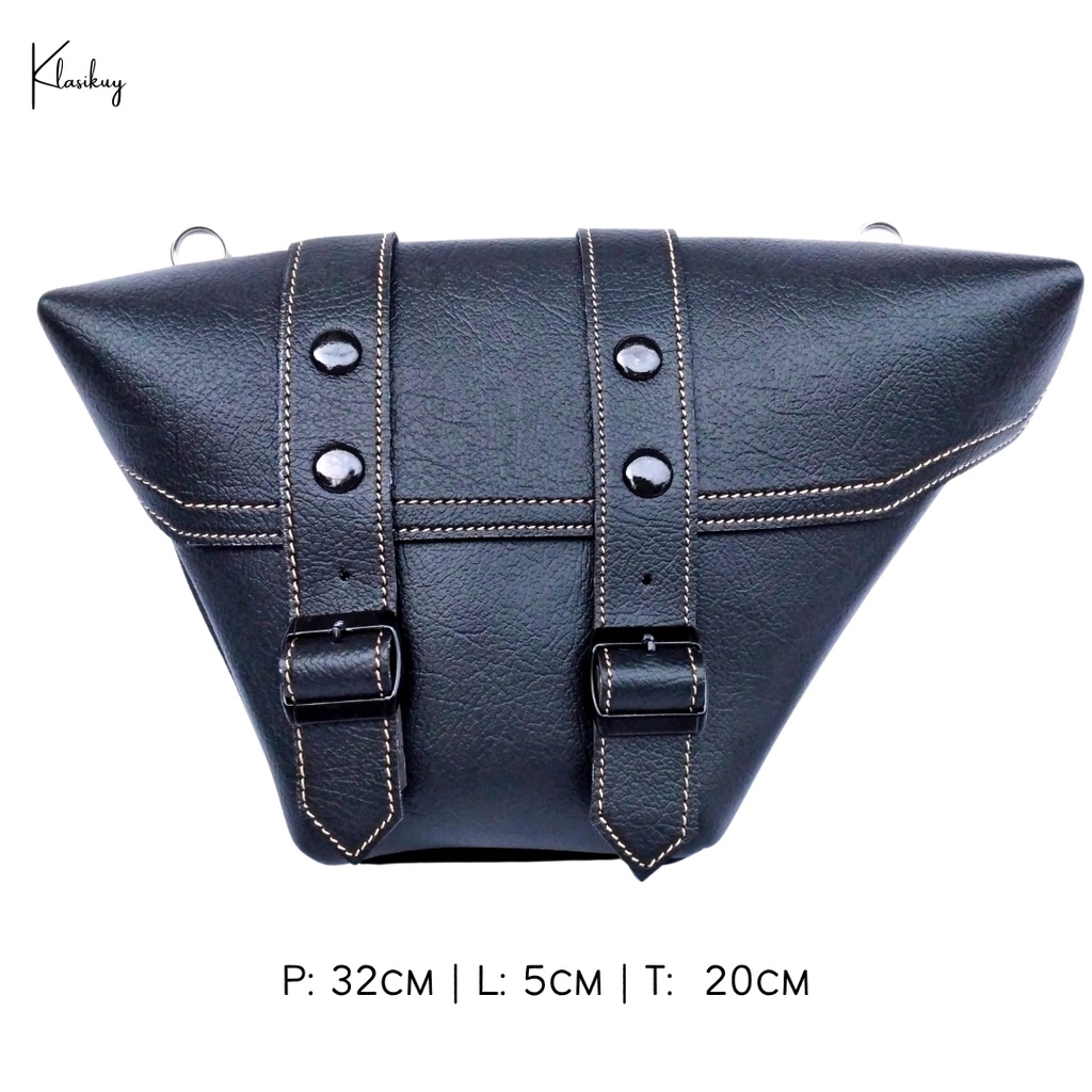 KLASIKUY - Model 03 : Tas Motor Side Bag Samping Motor Klasik Custom Japstyle