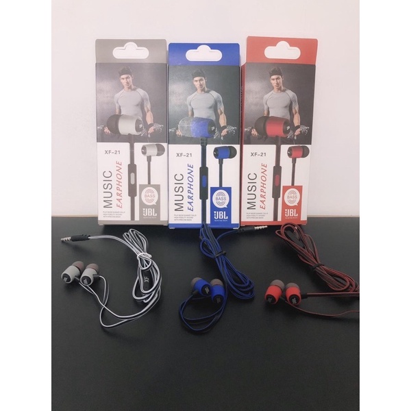 Headset Handsfree XF-21 Pure Bass - Earphone Music Super Bass