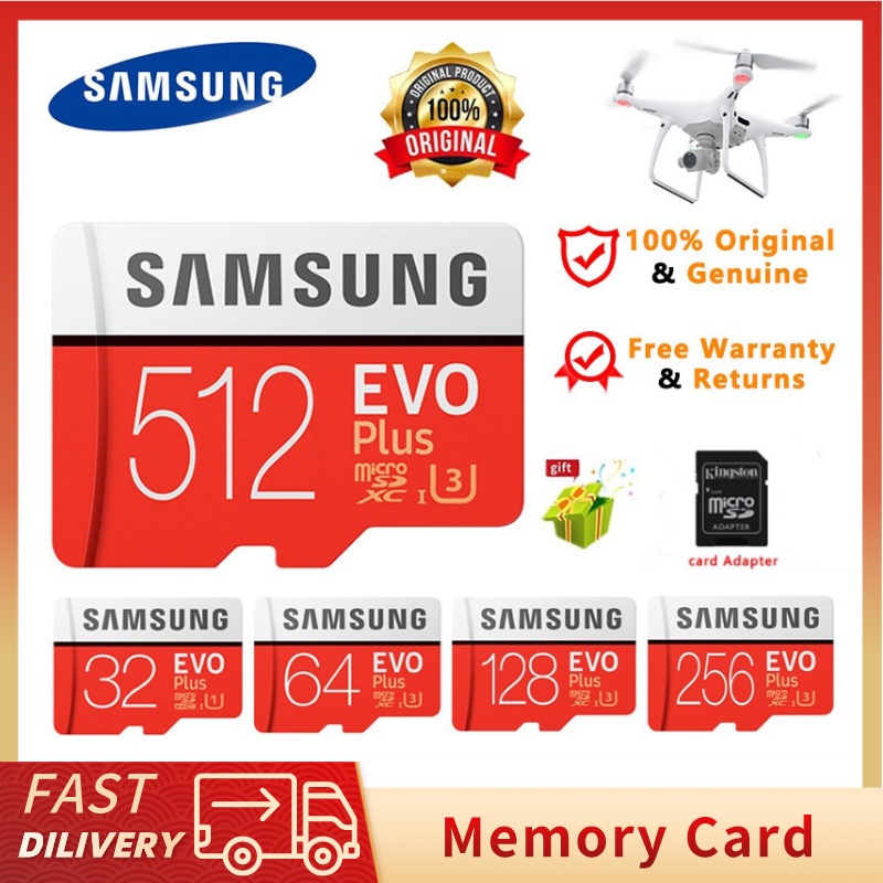Micro sd Samsung Kartu Memori TF Class10 Kapasitas 128GB/256GB/512GB Memory card