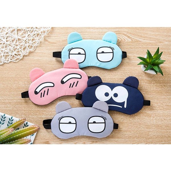 FUTAKO Penutup Mata Ekspresi with Gel Dingin Lembut Masker Tidur Motif Lucu WARNA RANDOM