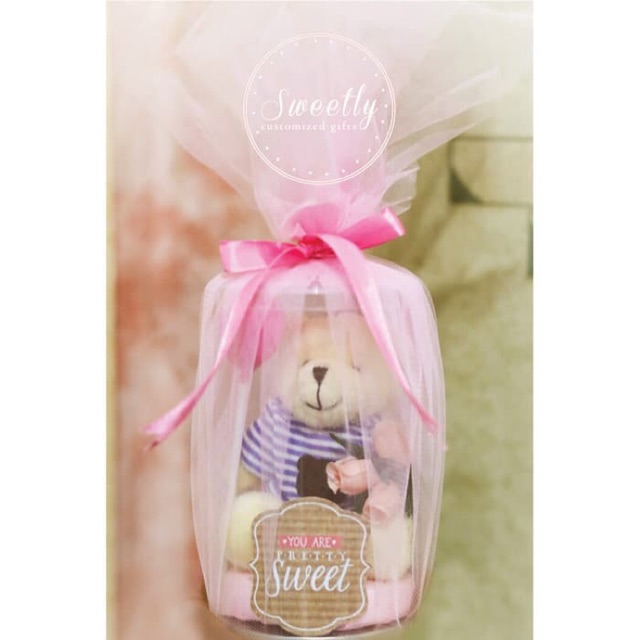 Paket Boneka Beruang Teddy Bear Coklat Loli