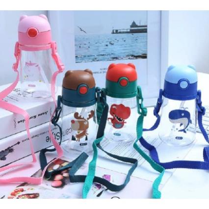 Botol Minum Anak Karakter Bpa Free 480 Ml (H332) Dengan Tali Botol Takasimura_Store