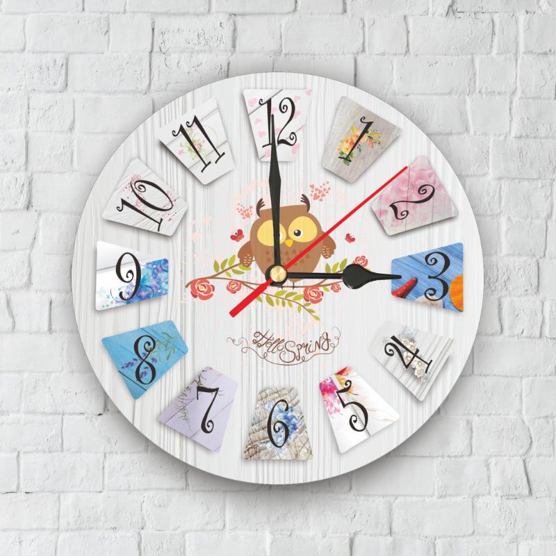 Jam Dinding Shabby Chic / Wall Clock dengan Design unik-JS03