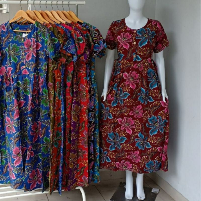 DASTER PANJANG LONGDRES KENCANA UNGU LABEL BIRU / KUB 47 / LONGDRES LENGAN PENDEK TALI