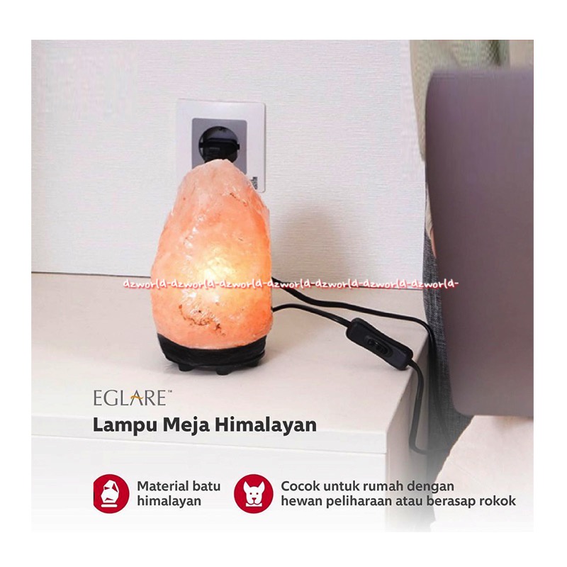 Eglare Table Lamp Lampu Himalayan 2kg Lampu Kesehatan Eglar Lampu Meja