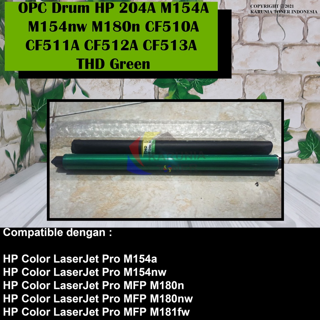 OPC Drum HP CF510A CF511A CF512A CF513A 204A M154a M154nw M180n Green