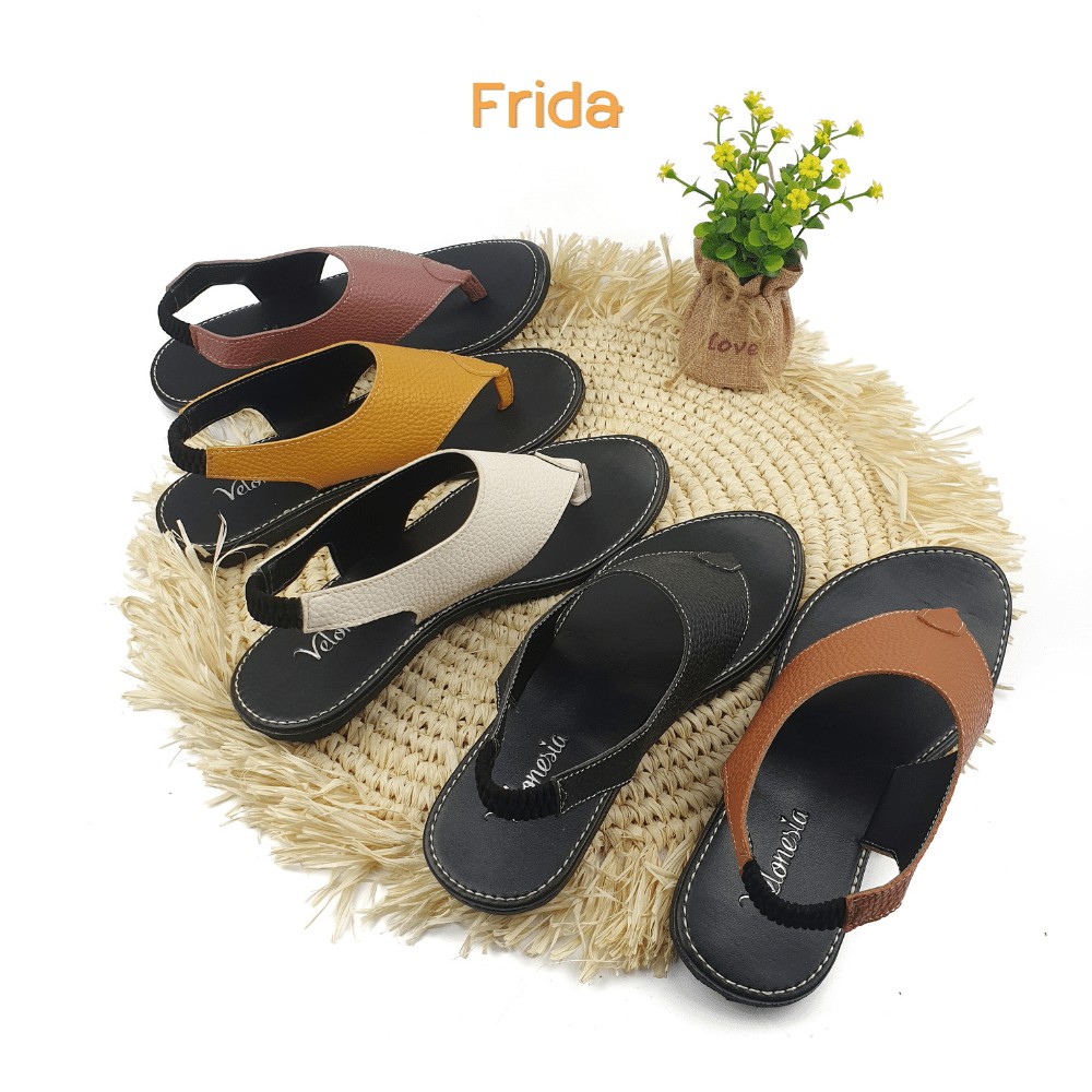 Sandal Papirut Tali Velonesia Bisa COD Sandal Wanita Papirut Talincang Jepit EDTJ001 - Frida-2