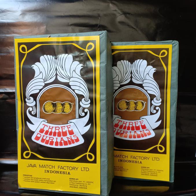 Korek Api Kayu 1 Pack Besar isi 100 Box (Three Durians)