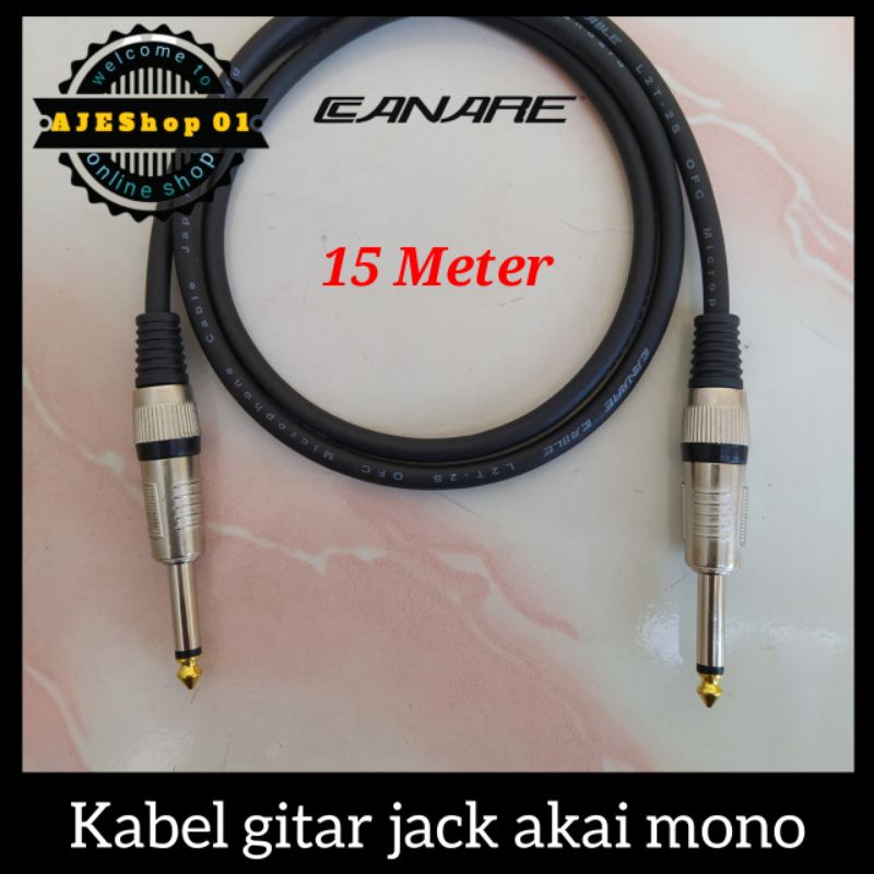 Kabel gitar kabel jack akai mono to akai mono kabel canare 15 meter