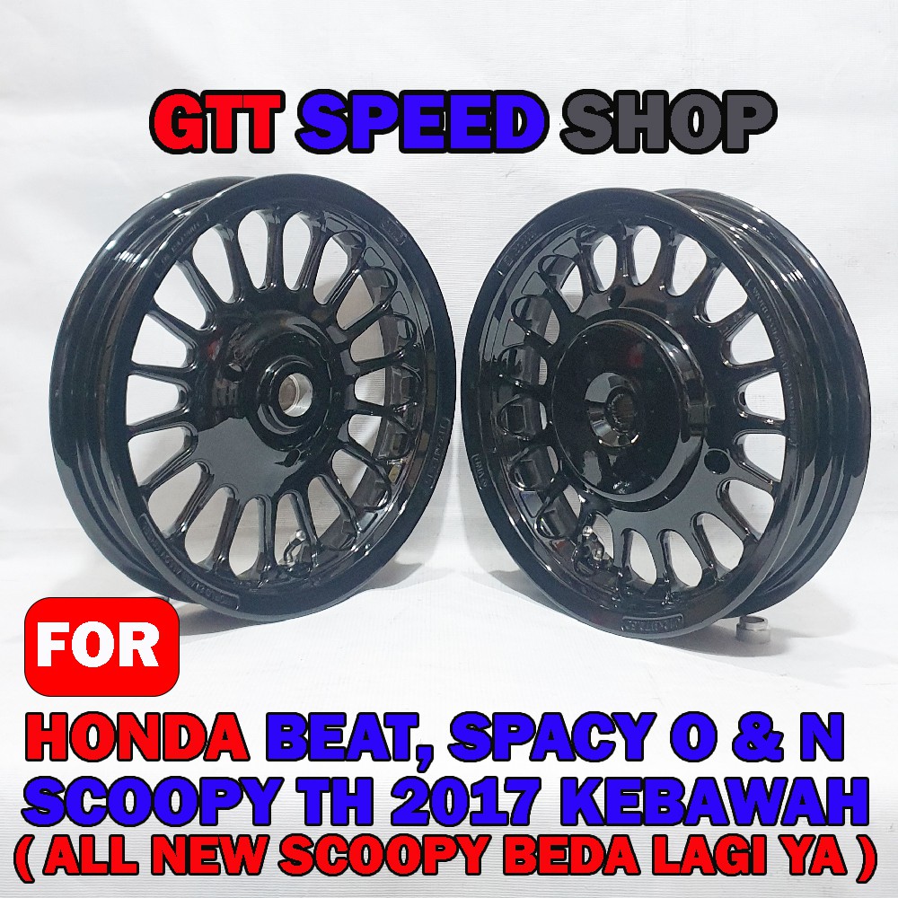 VELG RACING VND ROULLETE RING 12 HONDA BEAT, SCOOPY, VARIO110, SPACY WARNA HITAM