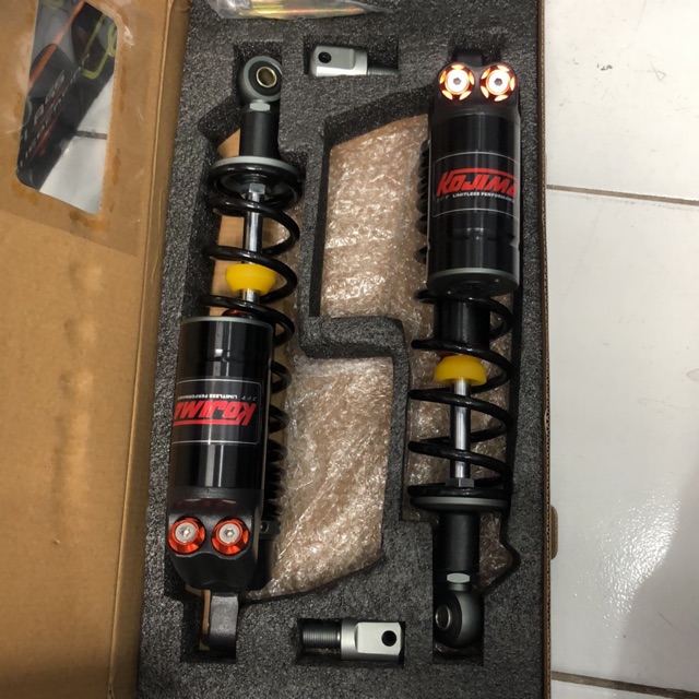 SHOCK TABUNG ATAS COPY WP MEREK KOJIMA BUAT MOTOR MATIC PCX , NMAX , MOTOR BEBEK UKURAN 340