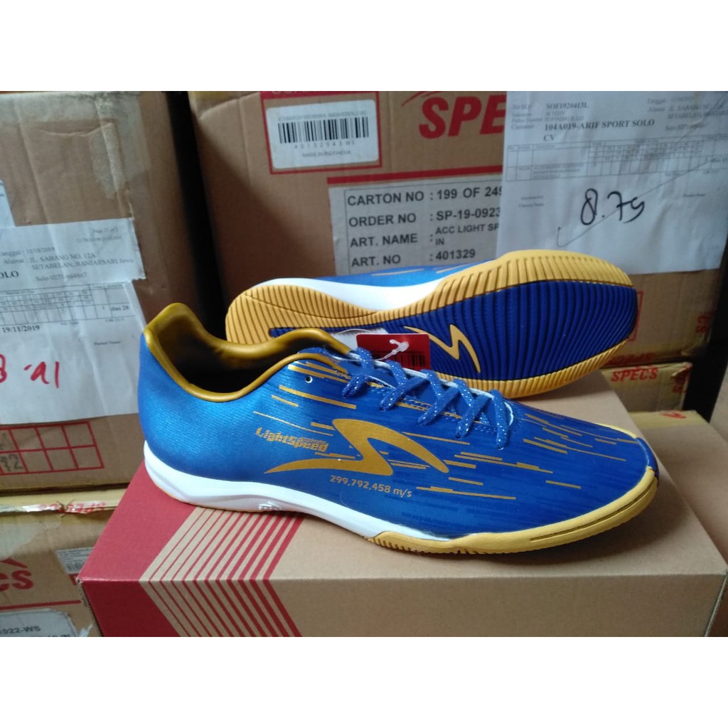 SEPATU FUTSAL SPECS ACCELERATOR LIGHTSPEED REBORN IN WHITE / RED