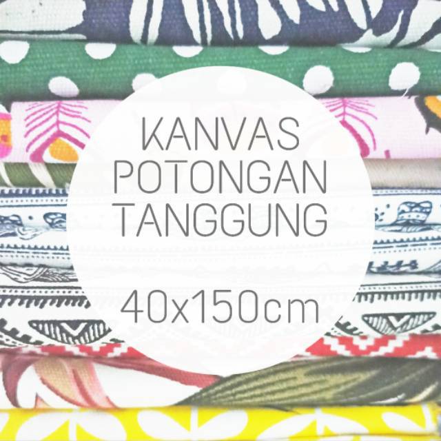 Bahan Kain kanvas 40 x 150 cm perca canvas tebal ukuran tanggung